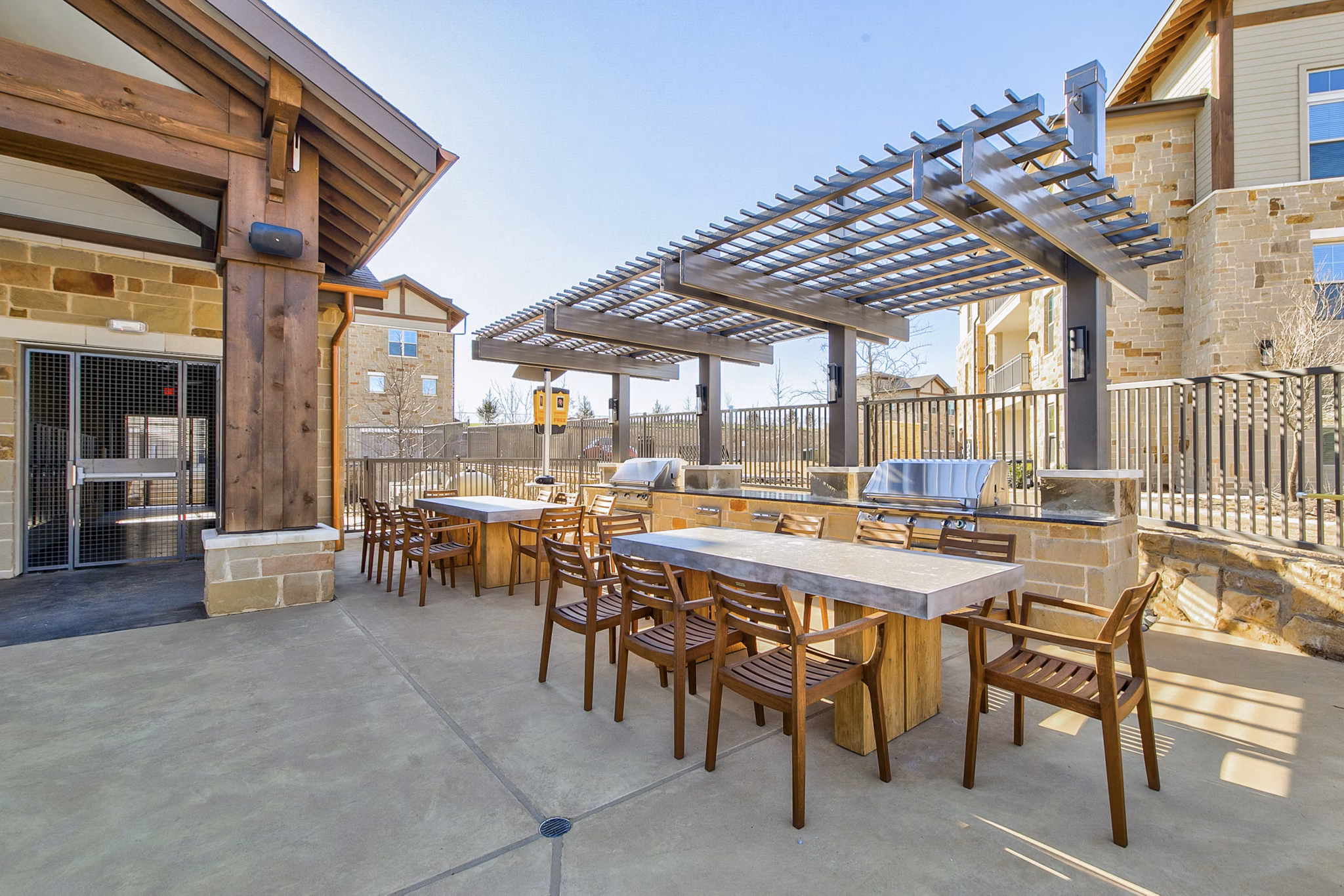 grill area at The Preserve Apartments