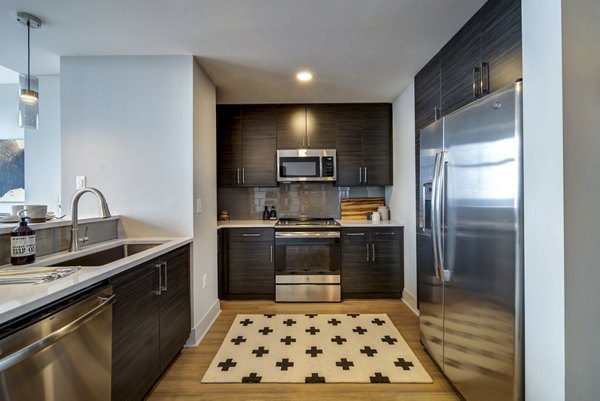 kitchen at 511 Faye Apartments