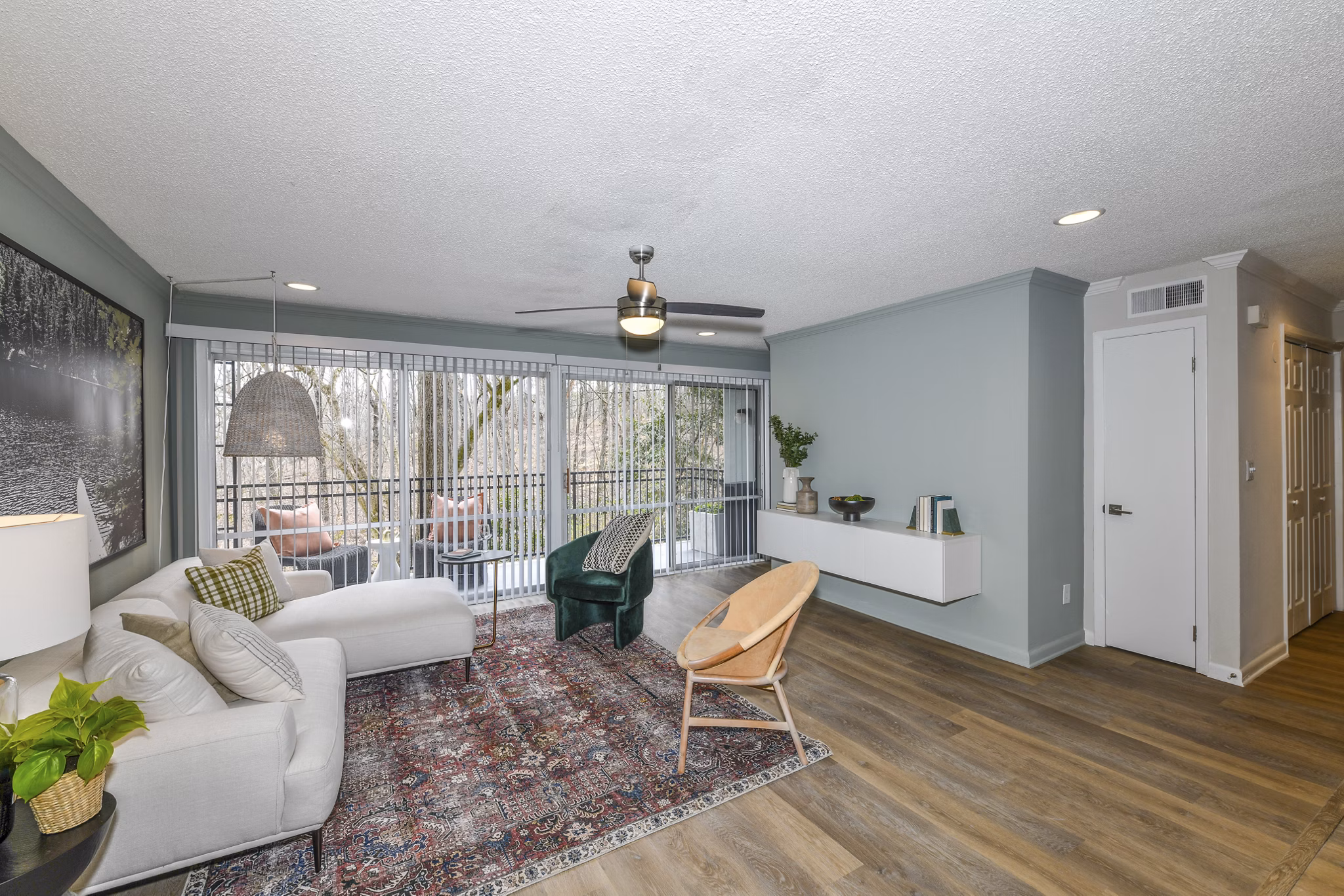 Cozy living room with stylish decor at Avana Cumberland Apartments