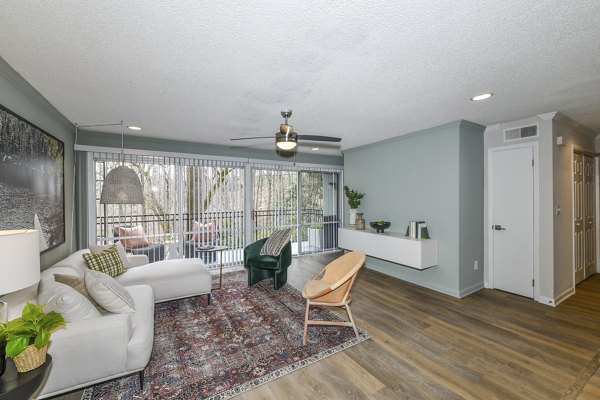 Cozy living room with stylish decor at Avana Cumberland Apartments