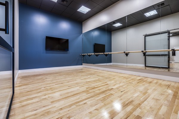 yoga studio at Huntington Park Apartments