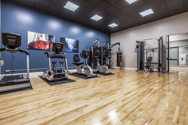 Fitness center with state-of-the-art equipment at Huntington Park Apartments