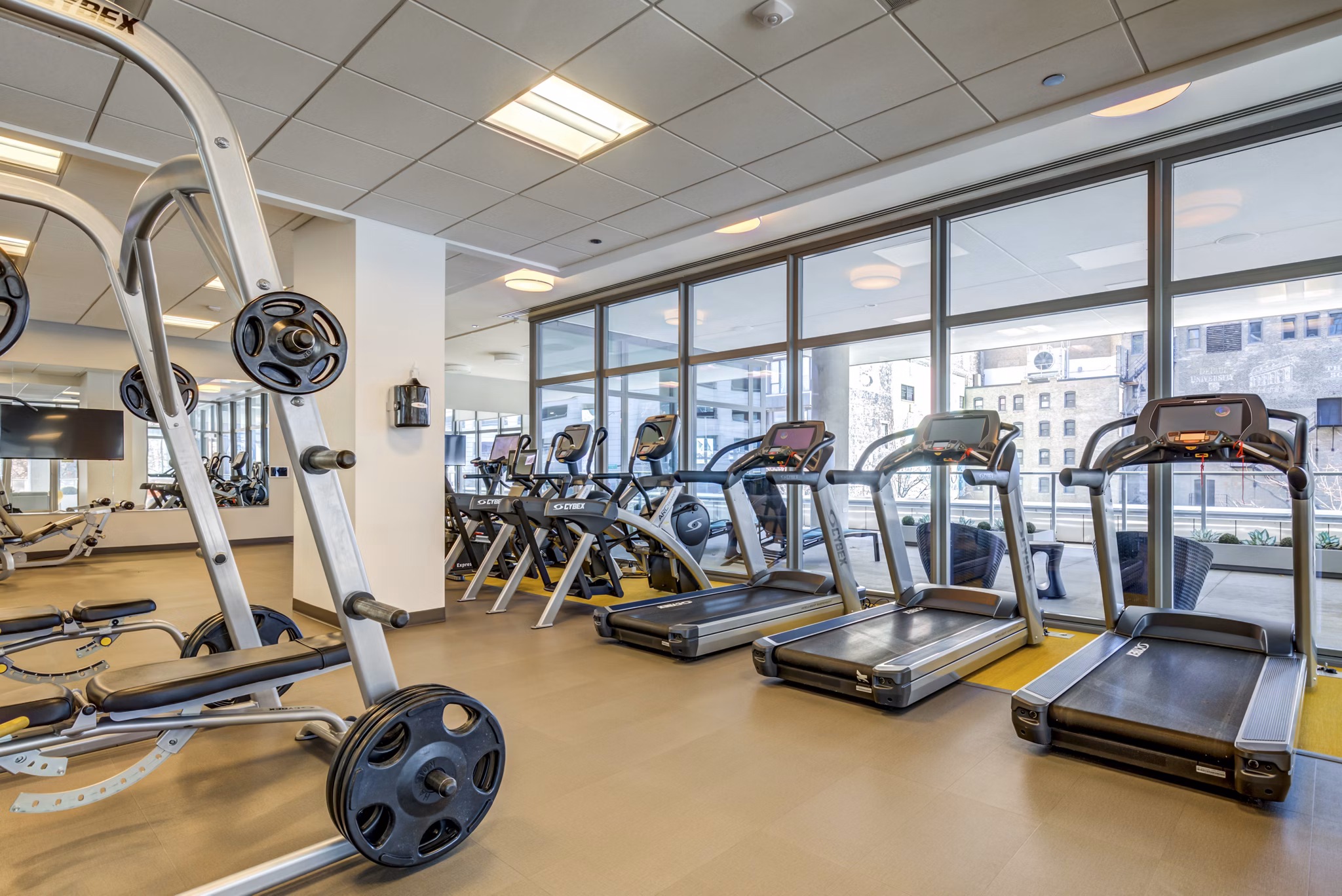 fitness center at 30 East Apartments 