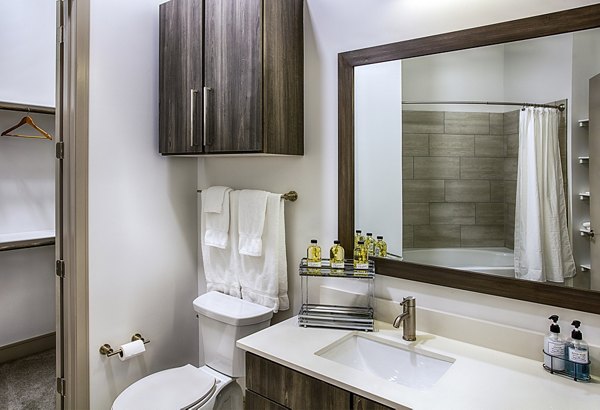 bathroom at Raleigh at Sloans Lake Apartments