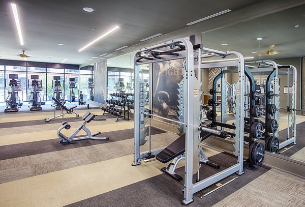 Modern fitness center with top-of-the-line equipment at Raleigh at Sloans Lake Apartments