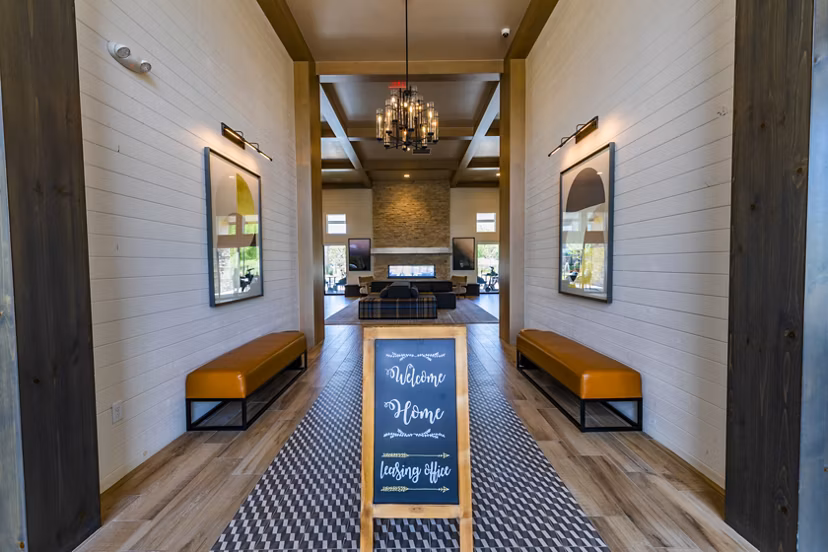 Clubhouse featuring modern decor and social spaces at The Tenzing Apartments