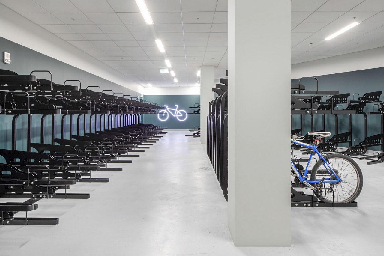 Bike room at Bower