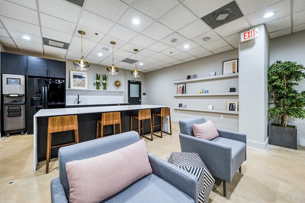 Lobby featuring contemporary design and seating at Inspire Downtown Apartments