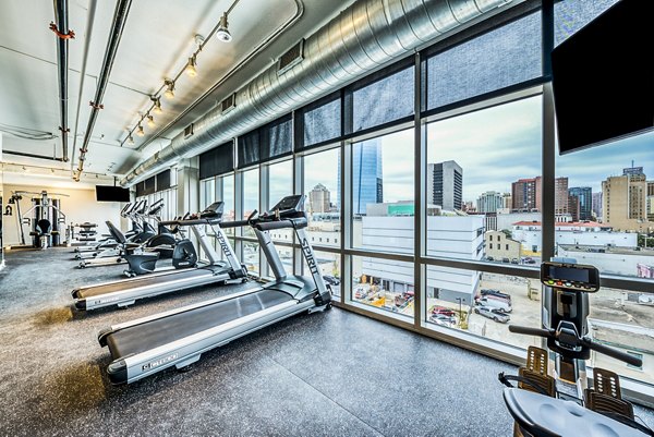 State-of-the-art fitness center featuring modern equipment at Inspire Downtown Apartments, ideal for residents seeking active lifestyles