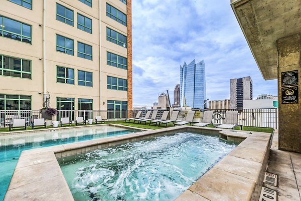 Rooftop pool with stunning city views at Inspire Downtown Apartments, luxury living in the heart of the city