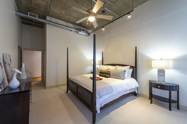 bedroom at The Museum Tower Apartments