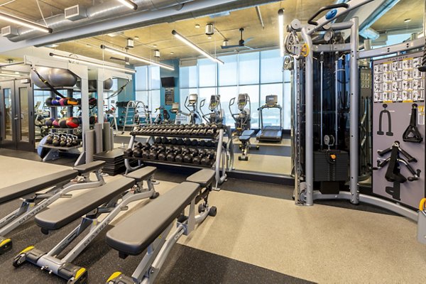 fitness center at The Museum Tower Apartments