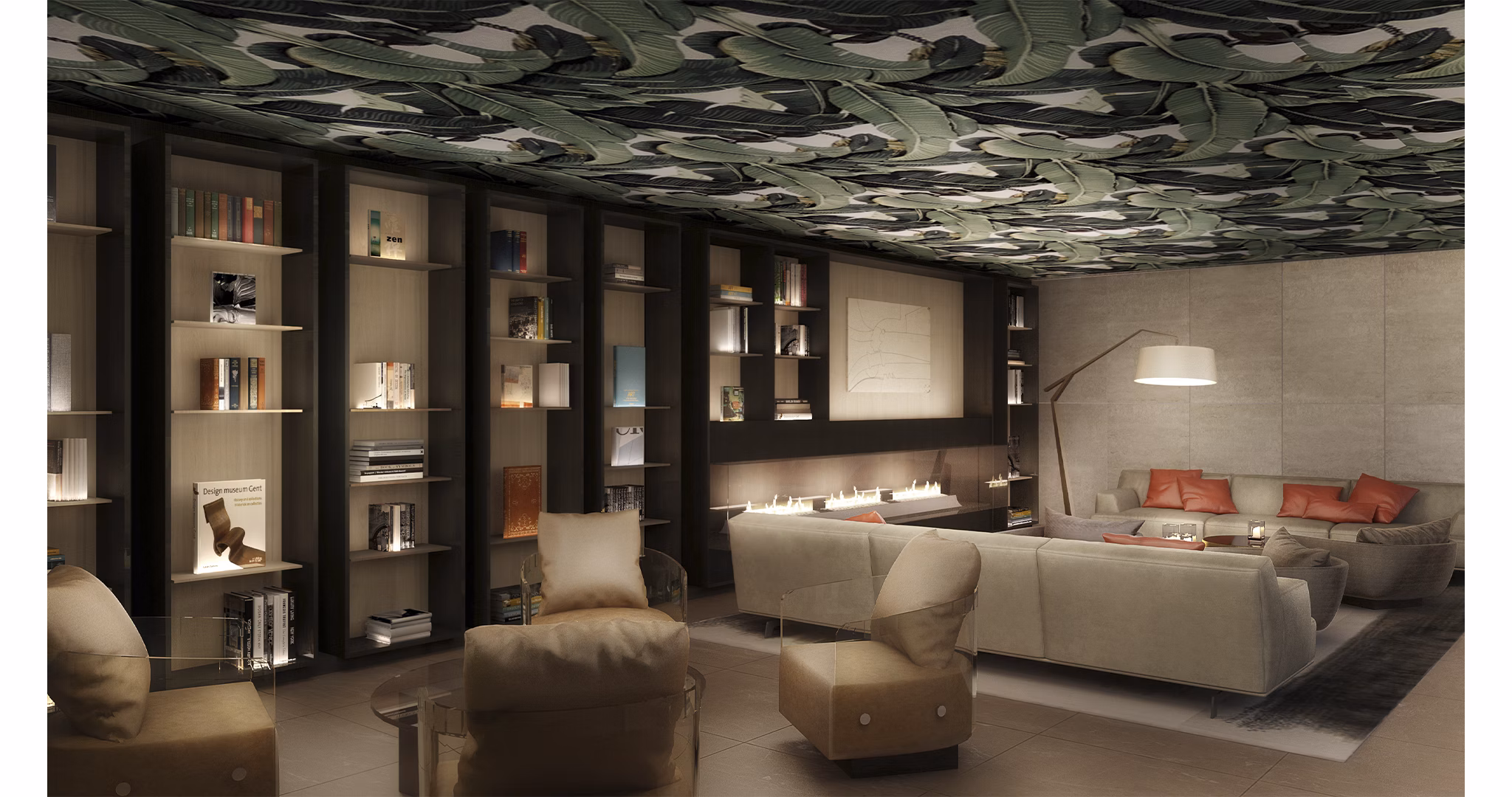 Elegant clubhouse with stylish decor at Hamilton Cove Apartments