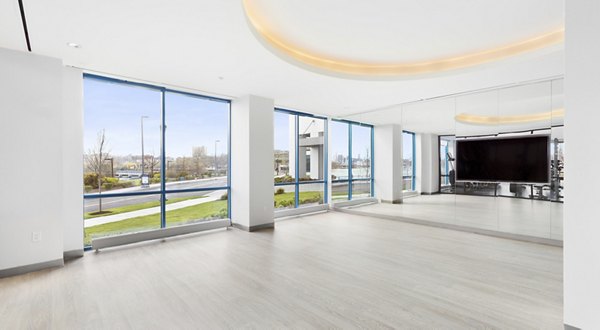 Modern yoga/spin studio at Hamilton Cove Apartments with state-of-the-art equipment for fitness enthusiasts