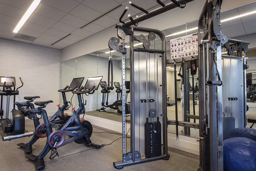 fitness center at Imprint Apartments 