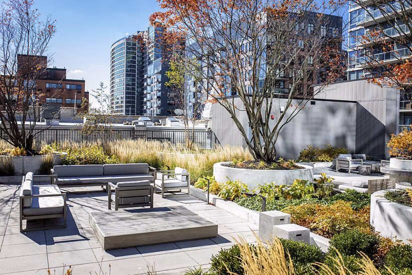 grill area at Imprint Apartments 