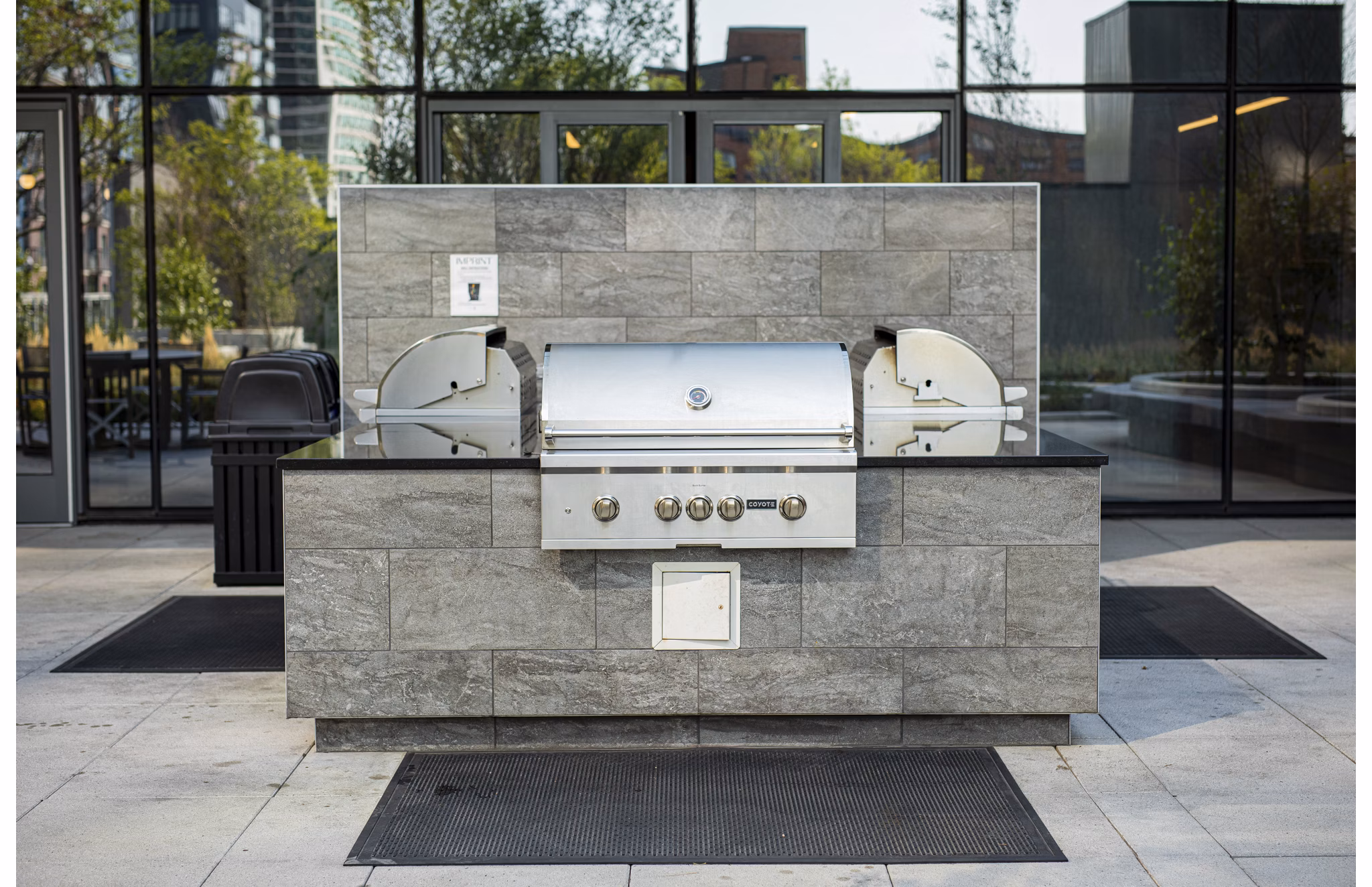 grill area at Imprint Apartments 