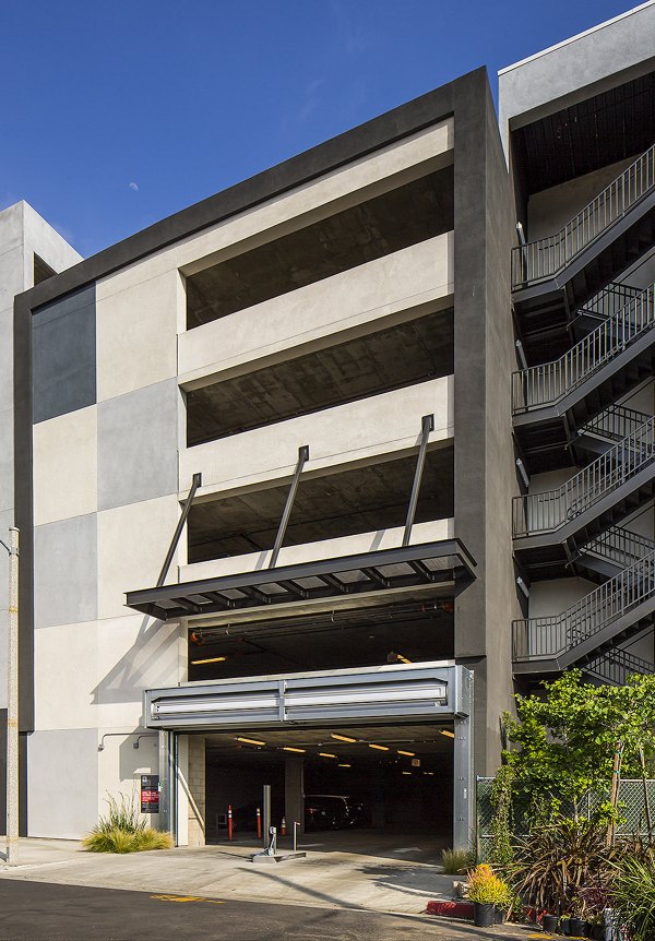 parking garage at The Griffith Apartments