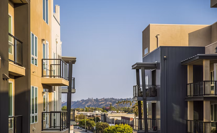 The Griffith Apartments: Elegant facade of luxury apartments in Los Angeles