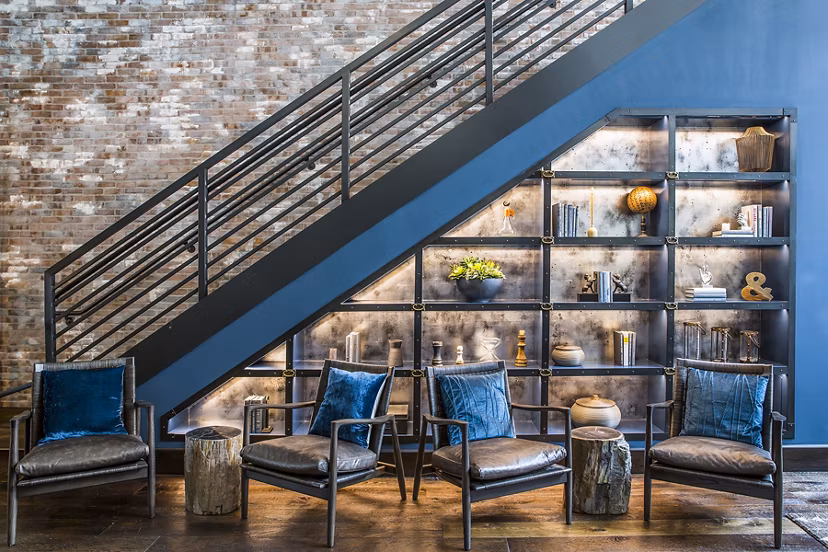 Spacious clubhouse with modern design at The Griffith Apartments