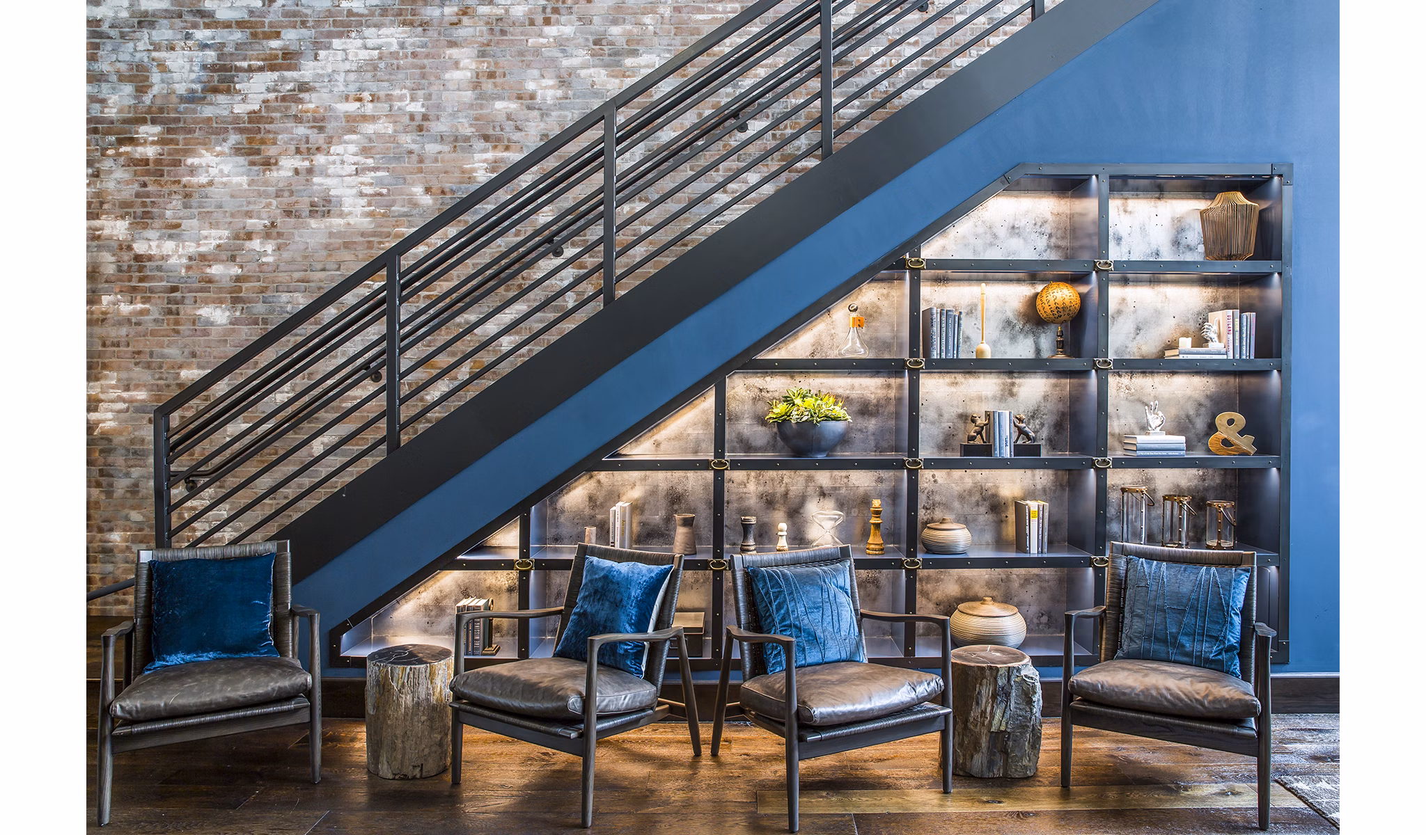 Spacious clubhouse with modern design at The Griffith Apartments