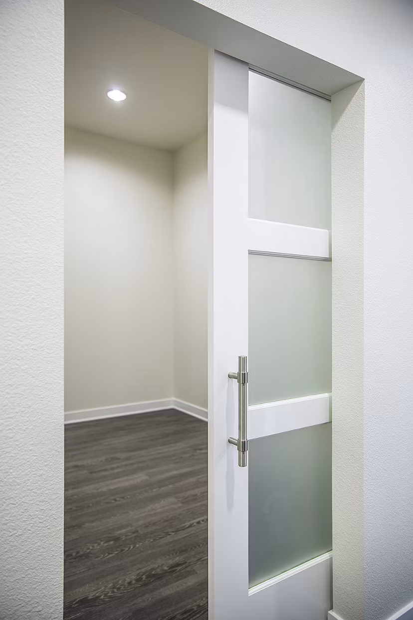 Meeting facility with conference seating at The Griffith Apartments, ideal for professional gatherings