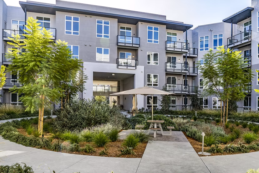 The Asher Apartments: Modern building with sleek architecture in Alexandria, VA