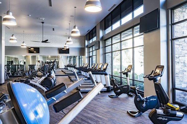 fitness center at The Asher Apartments