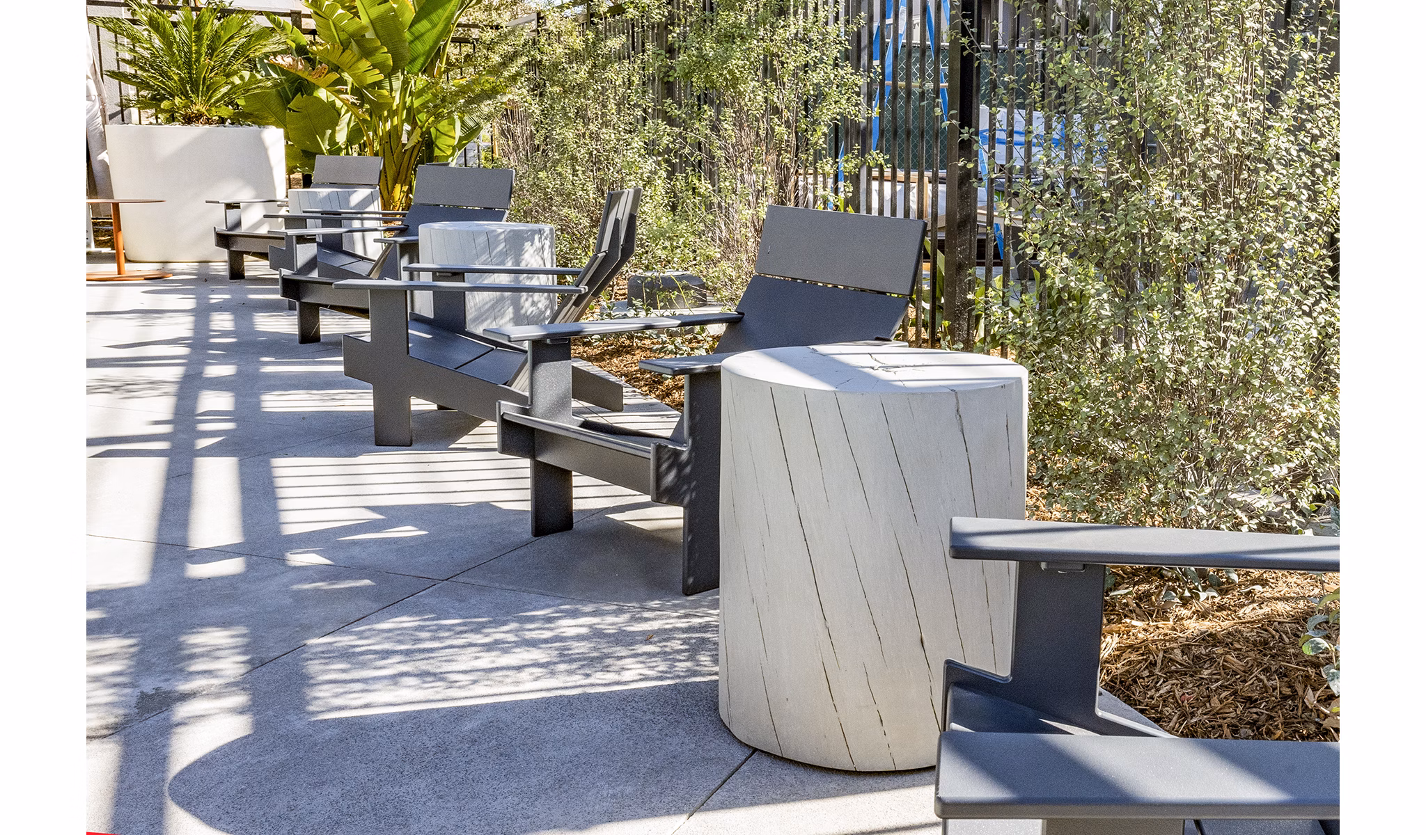The Asher Apartments: Chic patio with modern furnishings in Arlington