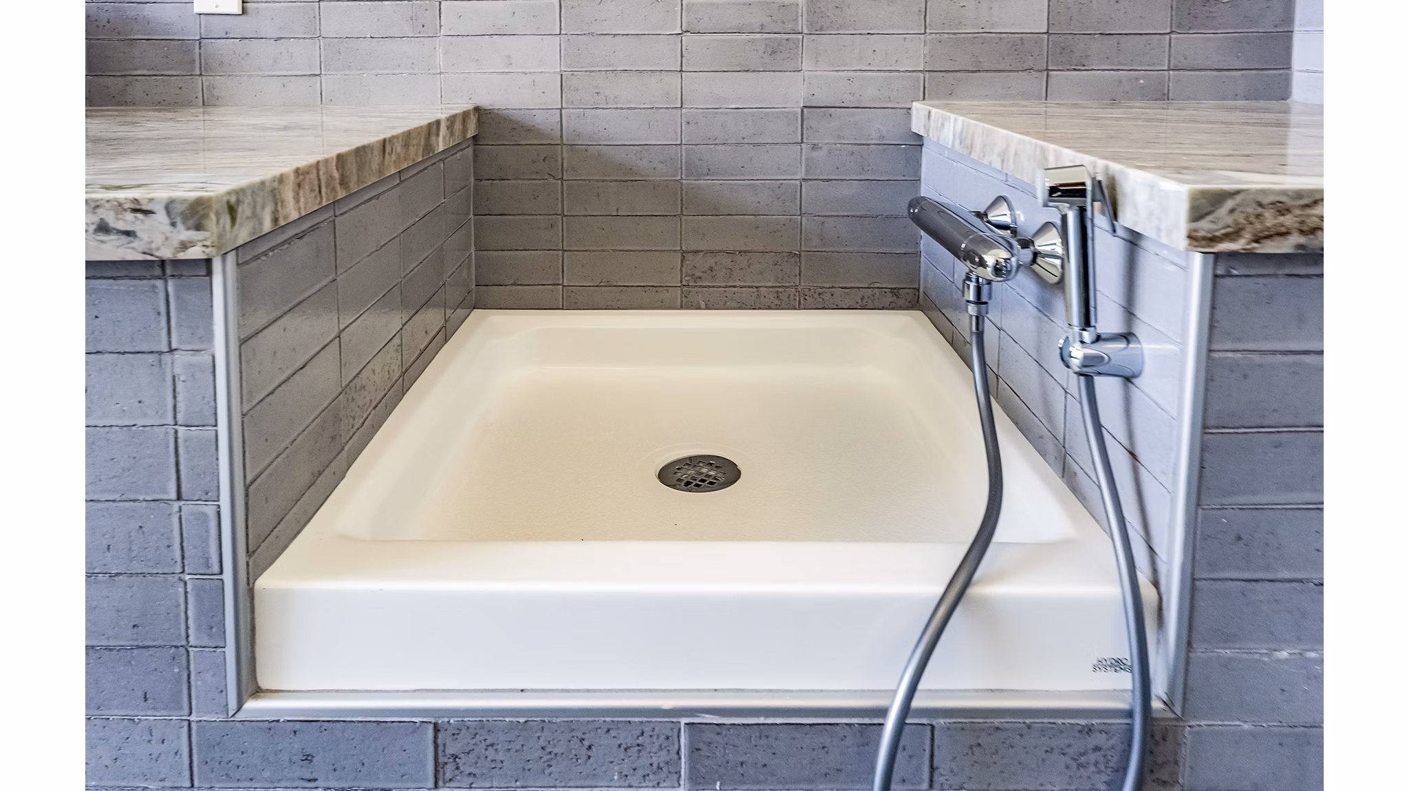 Dog wash station at The Asher Apartments with convenient facilities for pet grooming