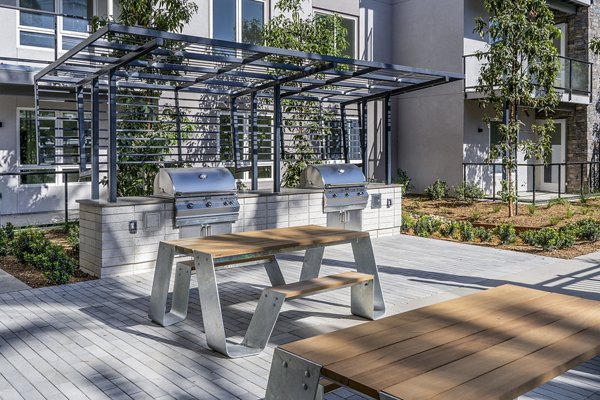 grill area at The Asher Apartments