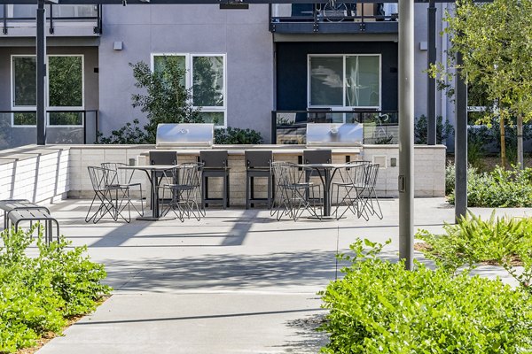 grill area at The Asher Apartments