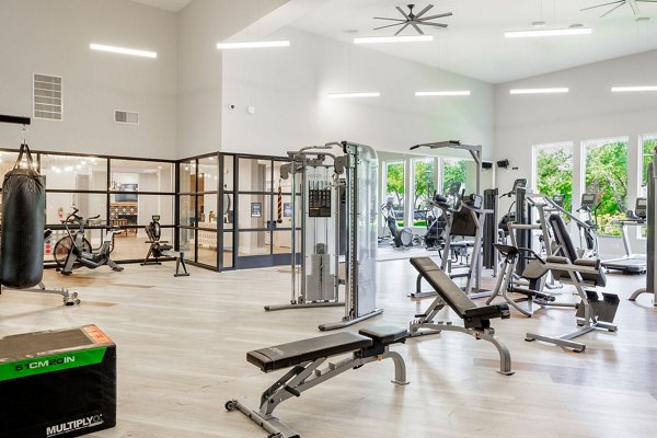 Modern gym with state-of-the-art equipment at Mesa Verde Apartments, ideal for fitness enthusiasts seeking active living
