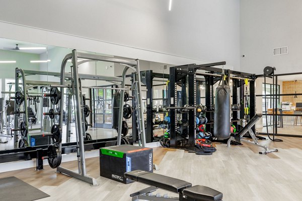 State-of-the-art fitness center with modern equipment at Mesa Verde Apartments, ideal for an active lifestyle in a luxurious setting