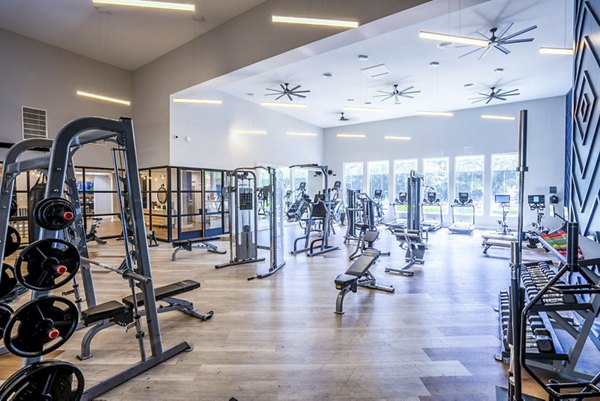 State-of-the-art fitness center featuring modern equipment at Mesa Verde Apartments