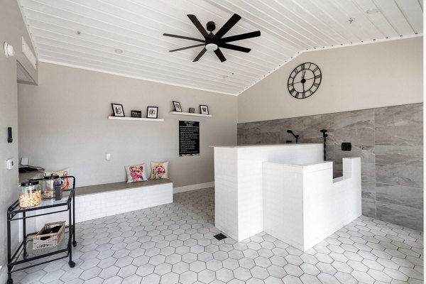 Convenient dog wash station at Mesa Verde Apartments, designed for pet-friendly living