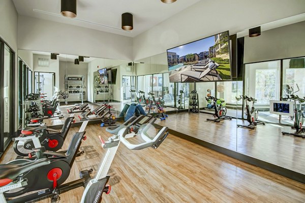 yoga/spin studio at Lenox Reserve Apartments