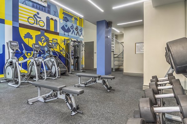 fitness center at Bainbridge South End Apartments