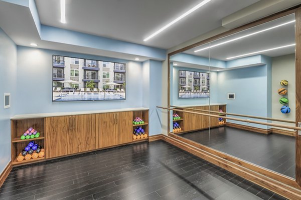 fitness center at Bainbridge South End Apartments