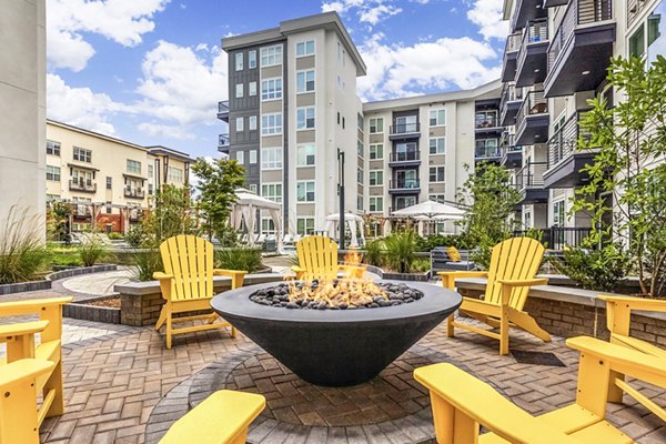 fire pit at Bainbridge South End Apartments