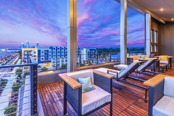 rooftop deck at Bainbridge South End Apartments