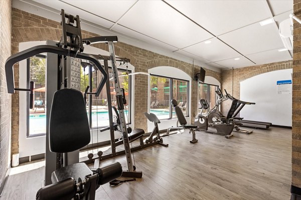 Fitness center with modern equipment at The Haven Apartments, offering a state-of-the-art workout experience for residents