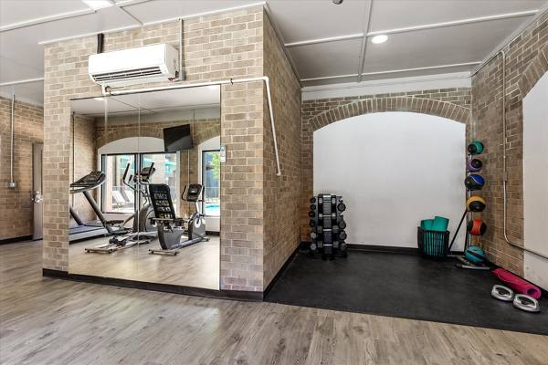 fitness center at The Haven Apartments
