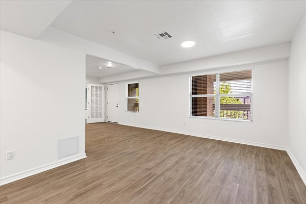 Modern kitchen with stainless steel appliances in The Haven Apartments