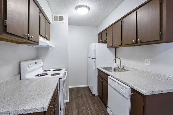 kitchen at Woodland Trails Apartments