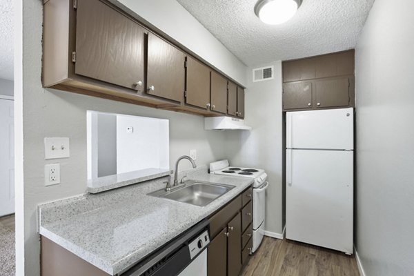 kitchen at Woodland Trails Apartments