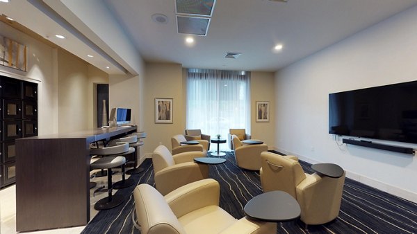 Clubhouse with modern interiors at Ashton Austin Apartments offering luxury amenities
