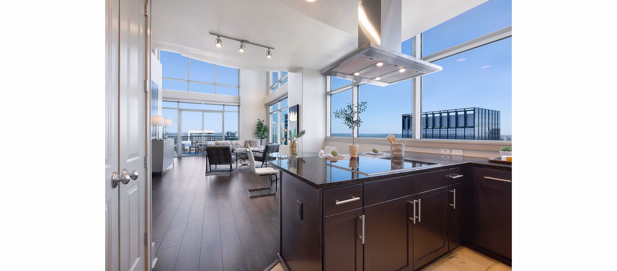 Elegant clubhouse with modern design at Ashton Austin Apartments, perfect for luxury living experiences in downtown Austin