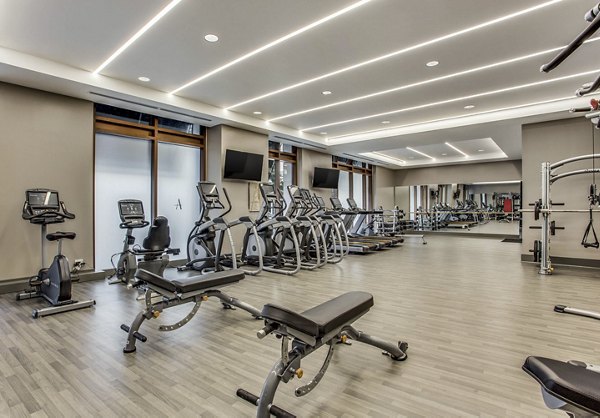 State-of-the-art fitness center with modern equipment at Ashton Austin Apartments
