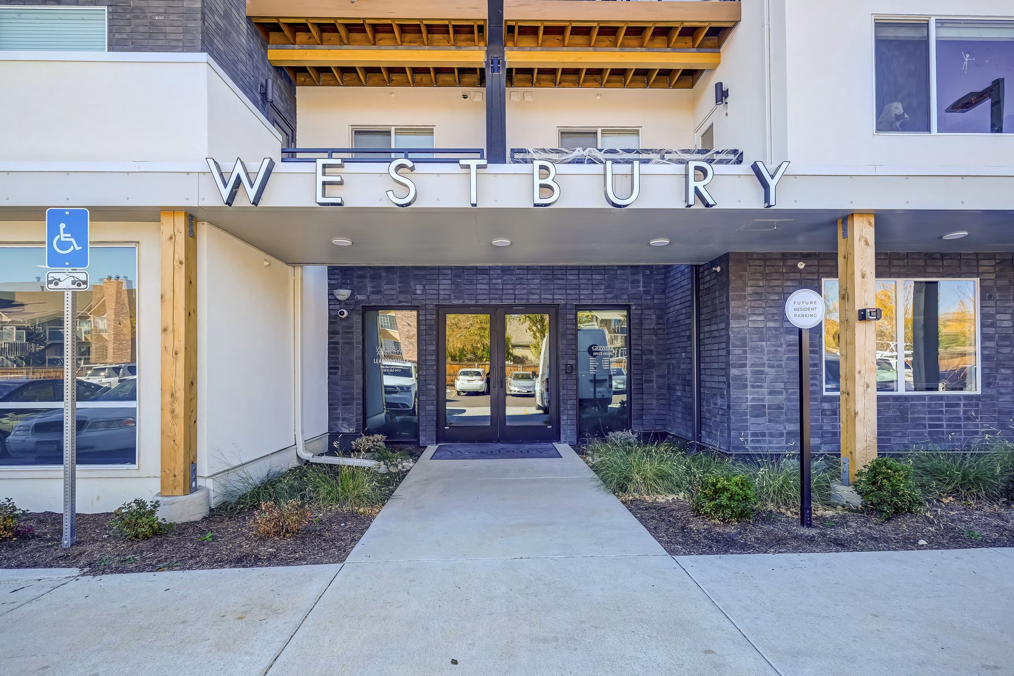 building at Westbury Apartments